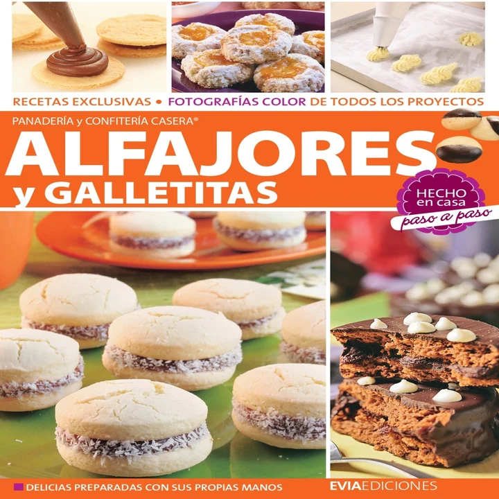 Portada de Alfajores & galletitas [Alfajores & Cookies]: Paso a paso [Step by Step] (Unabridged), de Evia Ediciones, Hugo Garcia