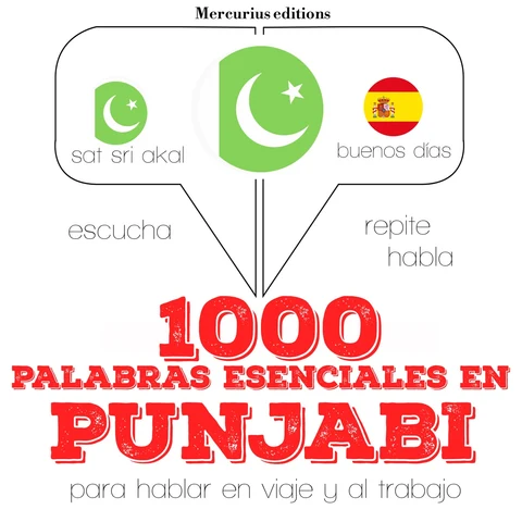 Portada de 1000 palabras esenciales en punjabi: Escucha, Repite, Habla : curso de idiomas