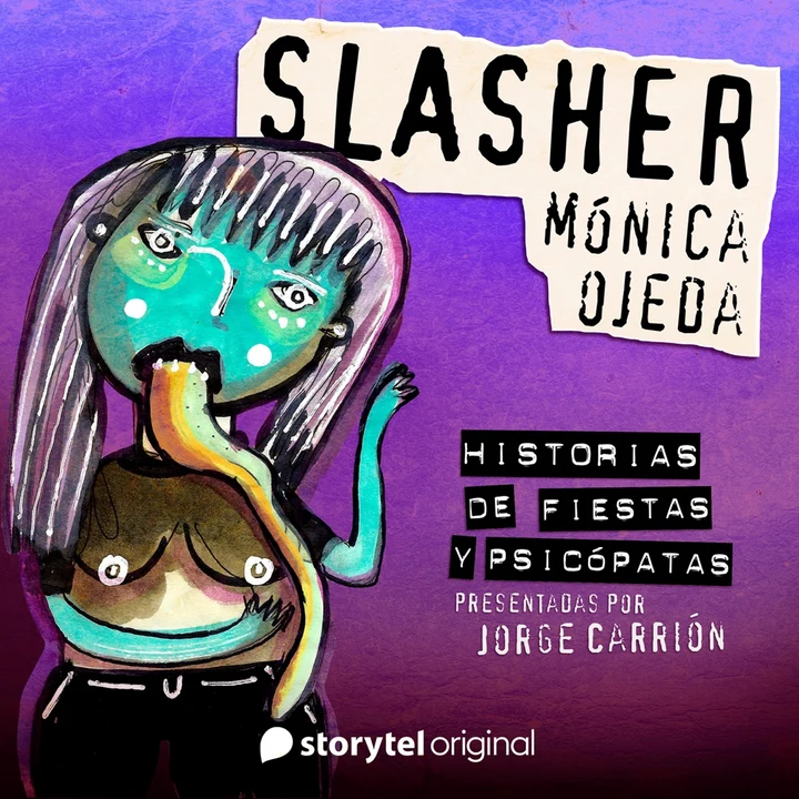 Portada de "Slasher" de Mónica Ojeda, de Daniela Tarazona, Ismael Martínez Biurrun, Matías Candeira