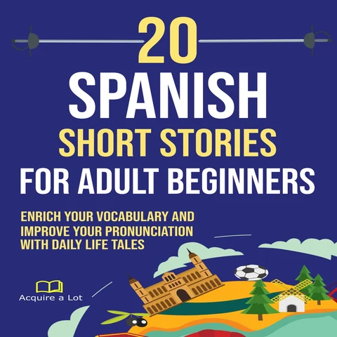 Portada de 20 Spanish Short Stories for Adult Beginners: Enrich Your Vocabulary and Improve Your Pronunciation with Daily Life Tales