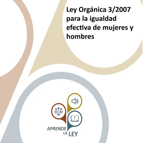 Portada de Ley Orgánica 3/2007 para la igualdad efectiva de mujeres y hombres