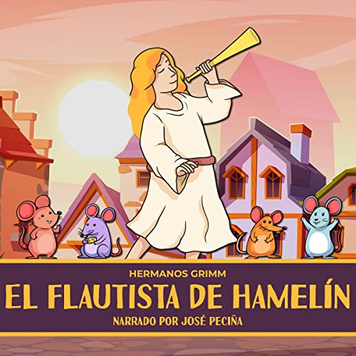 Portada de El flautista de Hamelin, de Hermanos Grimm