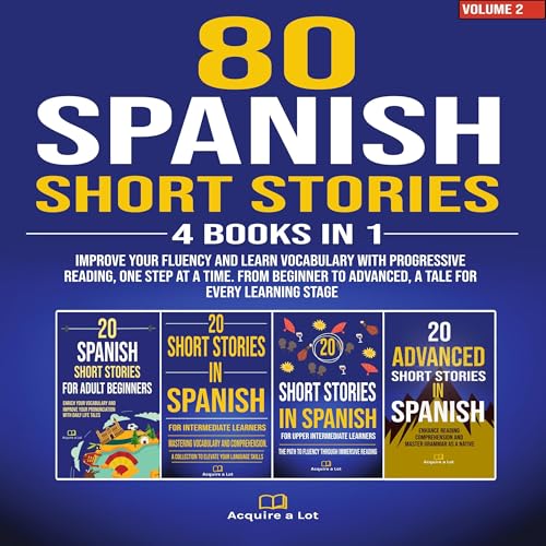 Portada de 80 Spanish Short Stories: 4 Books in 1