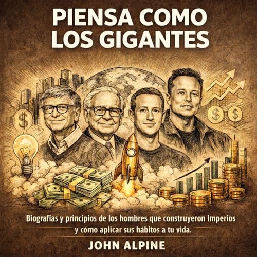 Portada de Piensa como los gigantes: Biografías y principios de los hombres que construyeron imperios y cómo aplicar sus hábitos a tu vida, de John Alpine