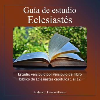 Portada de Guía de estudio: Eclesiastés: Estudio versículo por versículo del libro bíblico de Eclesiastés capítulos 1 al 12
