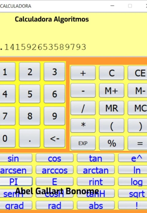 Portada de Calculadora Algoritmos