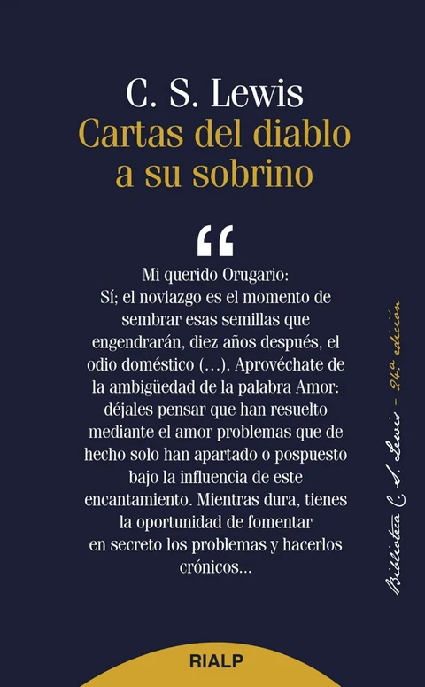 Portada de Cartas del diablo a su sobrino