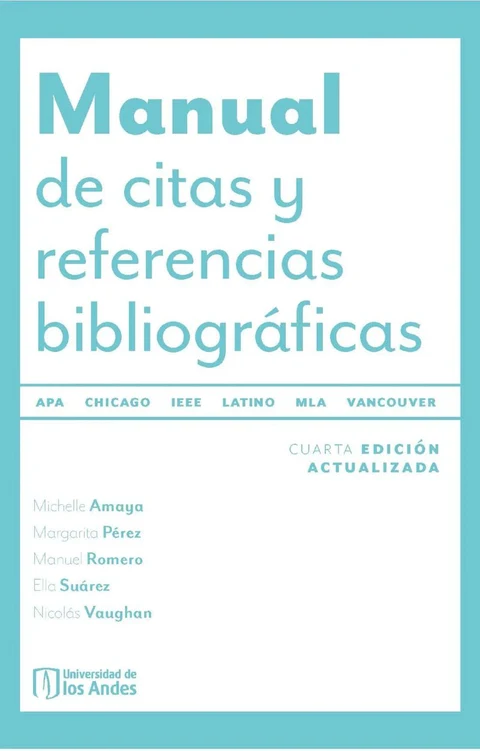 Portada de Manual de citas y referencias bibliográficas