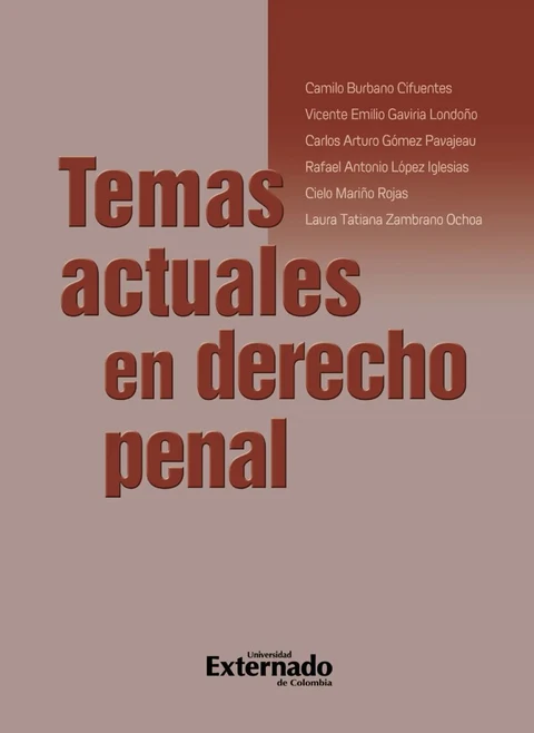 Portada de Temas actuales en derecho penal