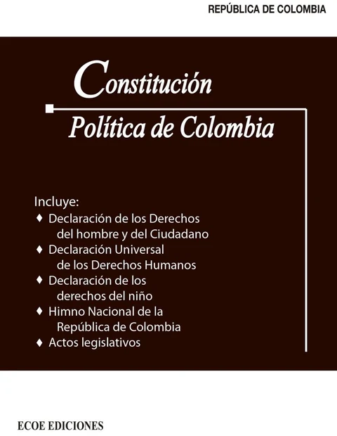 Portada de Constitución política de Colombia - 1ra edición