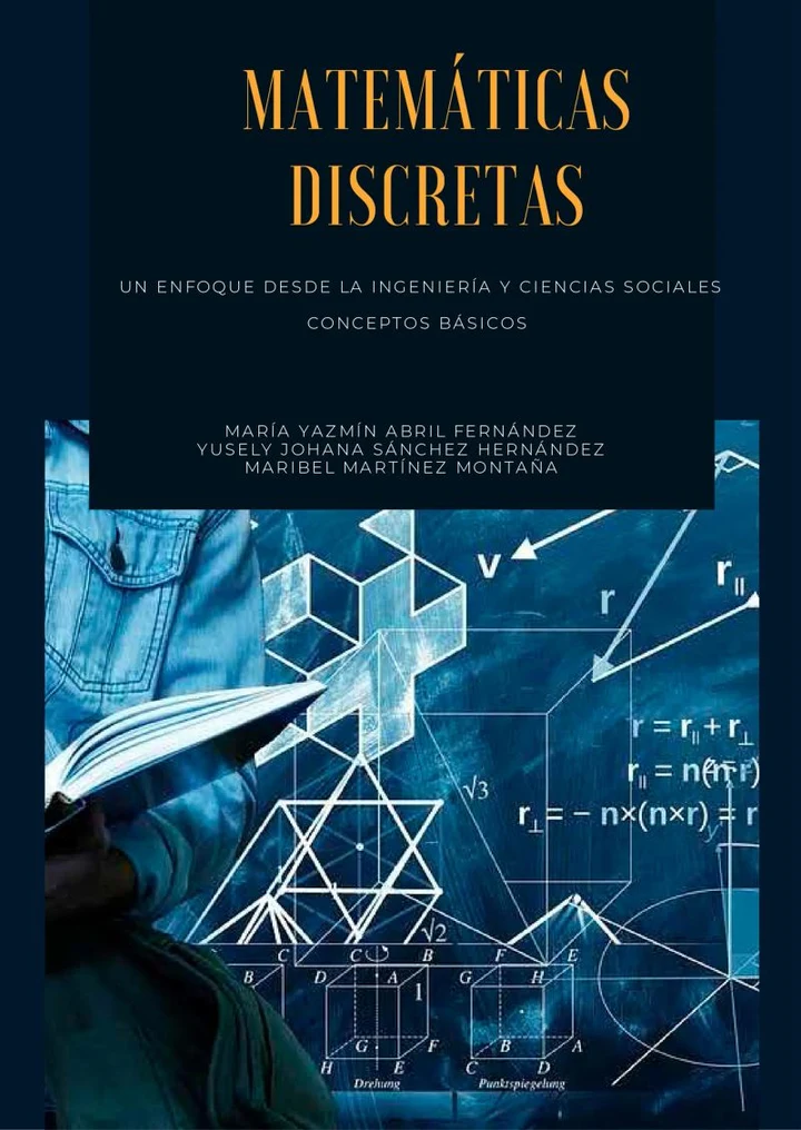 Portada de Matemáticas Discretas:, de María Yazmín Abril Fernández, Yusely Johana Sánchez Hernández, Maribel Martínez Montaña