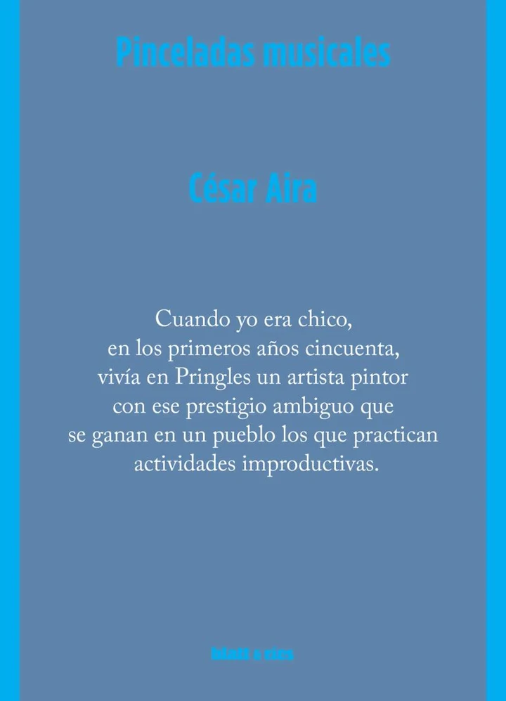 Portada de Pinceladas musicales, de César Aira
