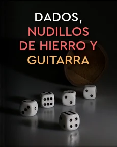 Portada de Dados, nudillos de hierro y guitarra