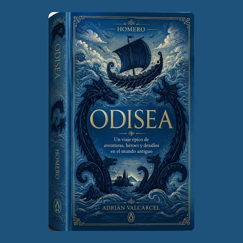 Portada de Homero and Odisea: Un viaje épico de aventuras, héroes y desafíos en el mundo antiguo