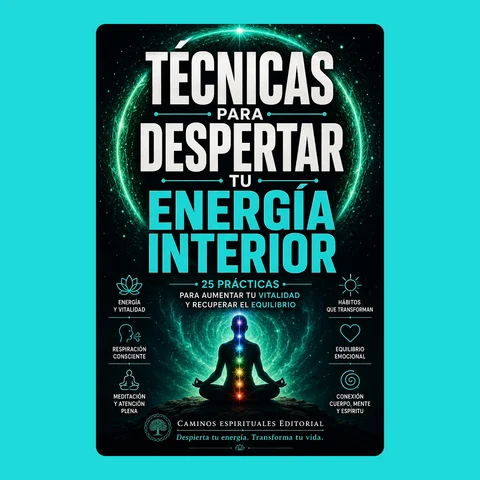Portada de Caminos Espirituales Editorial and Técnicas para despertar tu energía interior: 25 prácticas para aumentar tu vitalidad y recuperar el equilibrio