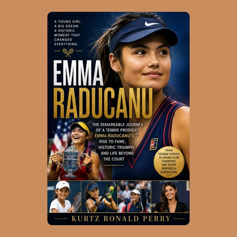 Portada de EMMA RADUCANU: The Remarkable Journey of a Tennis Prodigy: Emma Raducanu's Rise to Fame, Historic Triumph, and Life Beyond the Court
