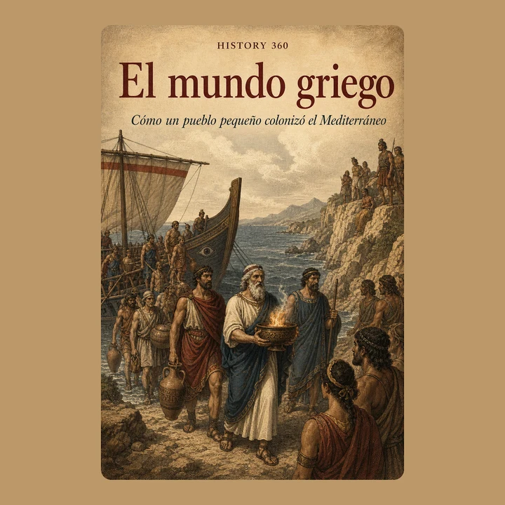 Portada de El mundo griego. Cómo un pueblo pequeño colonizó el Mediterráneo., de HISTORY 360