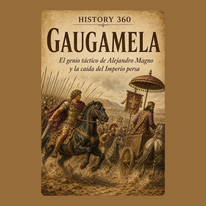 Portada de Gaugamela. La obra maestra táctica de Alejandro Magno y la caída del Imperio persa., de HISTORY 360