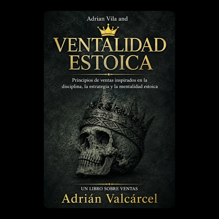 Portada de Adrian Vila and Ventalidad estoica: Principios de ventas inspirados en la disciplina, la estrategia y la mentalidad estoica, de Adrián Valcárcel