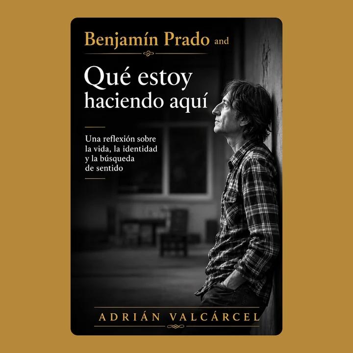 Portada de Benjamín Prado and Qué estoy haciendo aquí: Una reflexión sobre la vida, la identidad y la búsqueda de sentido, de Adrián Valcárcel