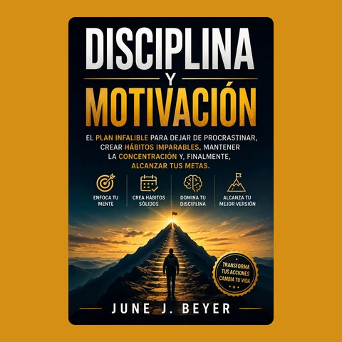 Portada de Disciplina y motivación: El plan infalible para dejar de procrastinar, crear hábitos imparables, mantener la concentración y, finalmente, alcanzar tus metas