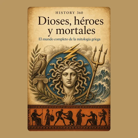 Portada de Dioses, héroes y mortales. El mundo completo de la mitología griega.