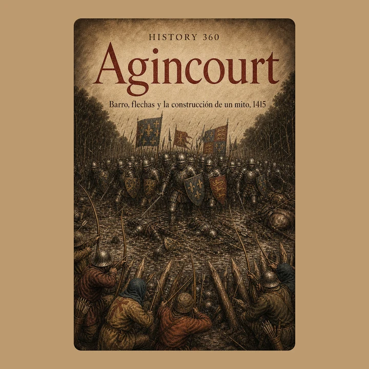 Portada de Agincourt. Barro, flechas y la construcción de un mito, 1415., de HISTORY 360