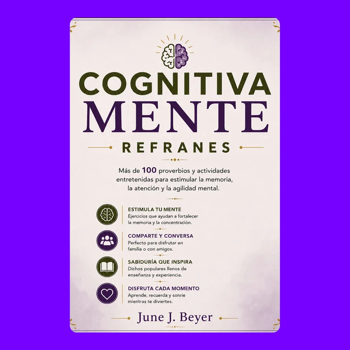 Portada de Cognitiva Mente Refranes: Completa el dicho: Más de 100 proverbios y actividades entretenidas para estimular la memoria, la atención y la agilidad mental., de June J. Beyer
