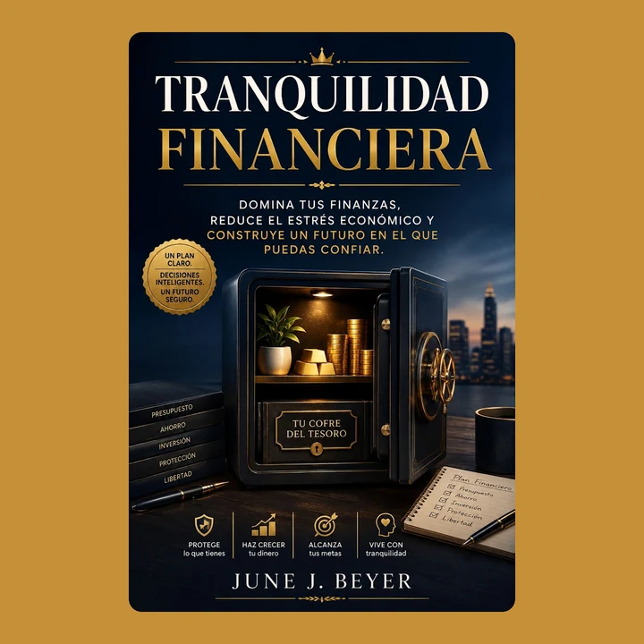 Portada de Tranquilidad financiera: Domina tus finanzas, reduce el estrés económico y construye un futuro en el que puedas confiar, de June J. Beyer