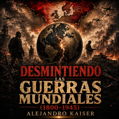 Portada de Desmintiendo las guerras mundiales (1800-1945): Un ensayo sobre las verdaderas causas de la Primera y la Segunda Guerra Mundial