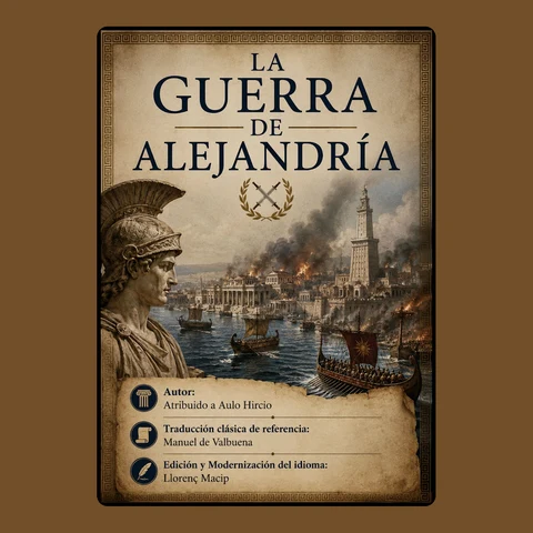 Portada de La Guerra de Alejandría (Bellum Alexandrinum) - Aulo Hircio: Edición revisada de la traducción de Manuel de Valbuena, con estudio preliminar de Llorenç Macip