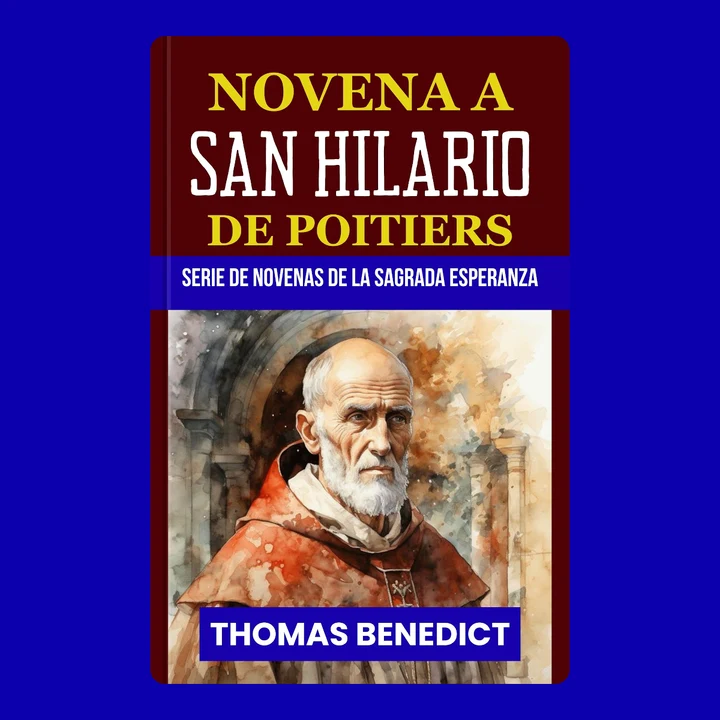 Portada de NOVENA A SAN HILARIO DE POITIERS: Defensor de la Trinidad y modelo de valentía teológica: una devoción espiritual de nueve días de la Novena a la Sagrada Esperanza, de THOMAS BENEDICT