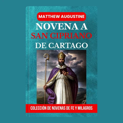 Portada de NOVENA A SAN CIPRIANO DE CARTAGO: Obispo, mártir y patrón del norte de África: una devoción de oración de nueve días de la colección de la Novena de Fe y Milagros
