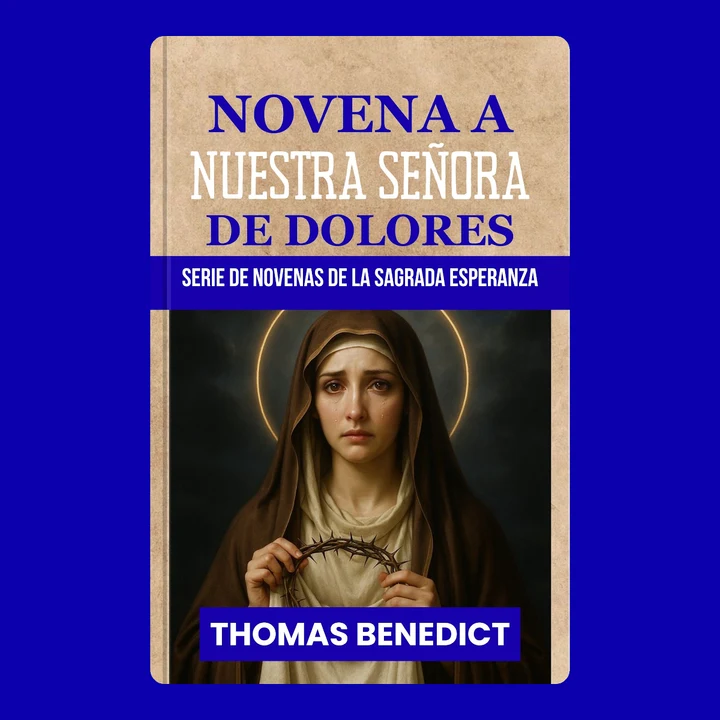 Portada de NOVENA A NUESTRA SEÑORA DE DOLORES: La compasión, el sufrimiento y la fortaleza de María en la cruz: un acompañamiento de oración de nueve días de la Novena a la Sagrada Esperanza, de THOMAS BENEDICT