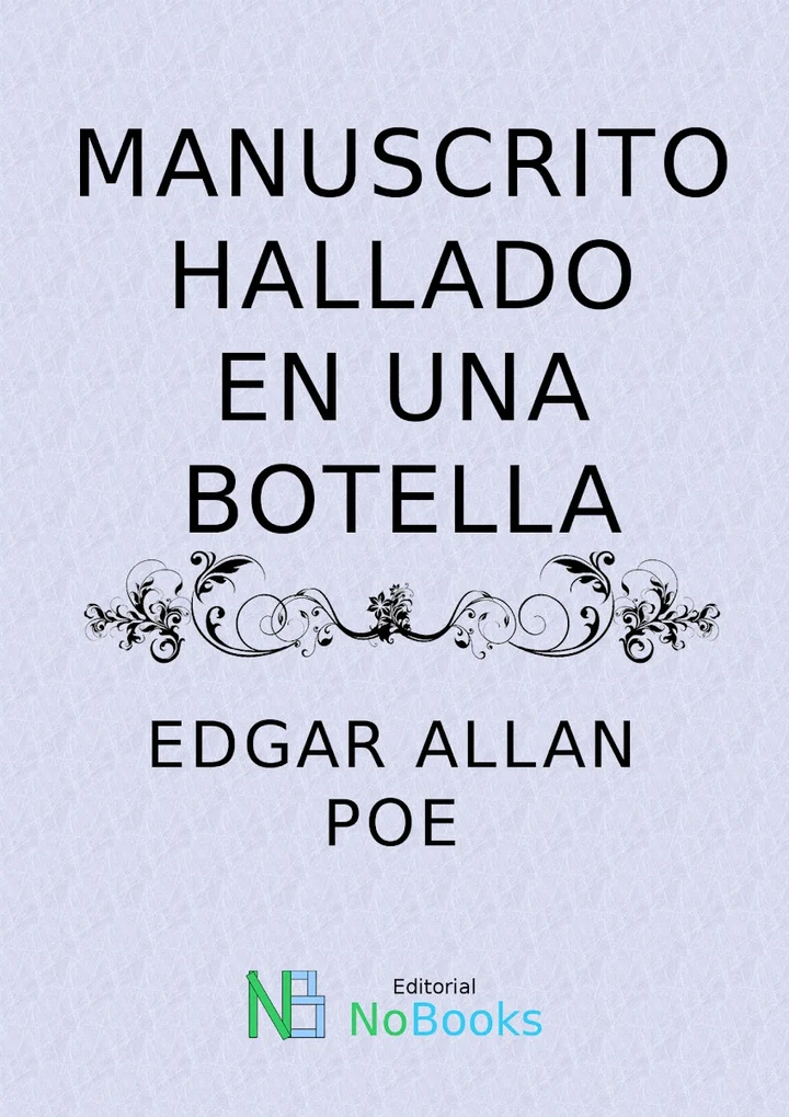 Portada de Manuscrito hallado en una botella, de Edgar Allan Poe