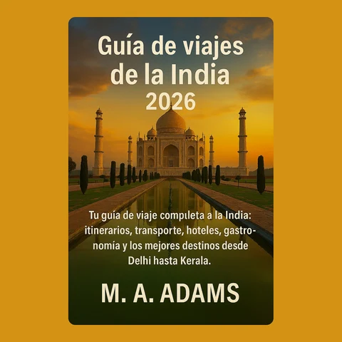 Portada de Guía de viaje de la India 2026: Planifica tu viaje perfecto: itinerarios, presupuesto, transporte, alojamiento, gastronomía y los mejores destinos de Delhi a Kerala