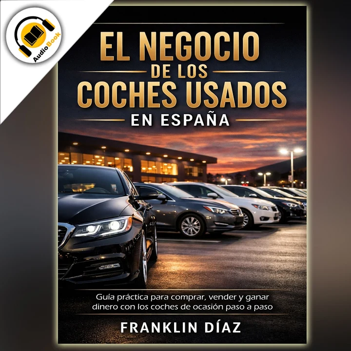 Portada de El Negocio de los Coches Usados en España: Guía práctica para comprar, vender y ganar dinero con los coches de ocasión paso a paso, de Franklin Díaz