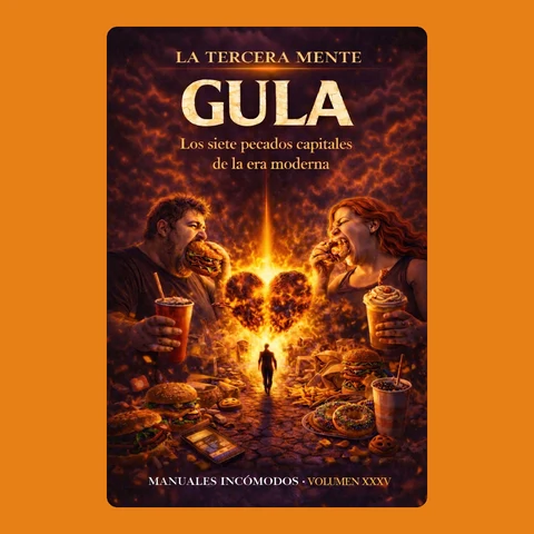 Portada de GULA: Cuando nada te sacia porque el vacio no era físico: Los Siete Pecados Capitales en la Era Moderna. Manuales Incómodos Volumen XXXV