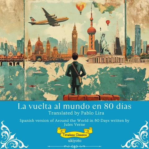 Portada de La vuelta al mundo en 80 días | Spanish Version of Around the World in 80 Days