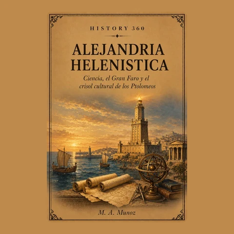 Portada de Alejandría helenística. La ciencia, el Gran Faro y el crisol cultural de los Ptolomeos