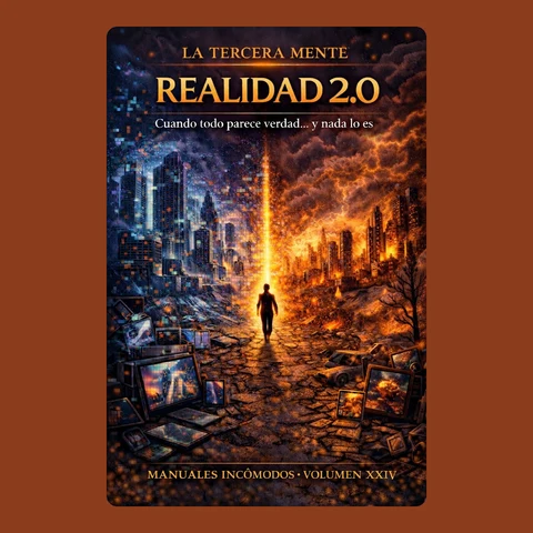 Portada de REALIDAD 2.0: La batalla moderna entre lo que ocurre y lo que decides creer: Manuales Incómodos de La Tercera Mente por Juan Carlos Villegas Príncipe