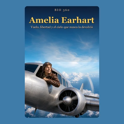 Portada de Amelia Earhart. La mujer que voló hacia la historia
