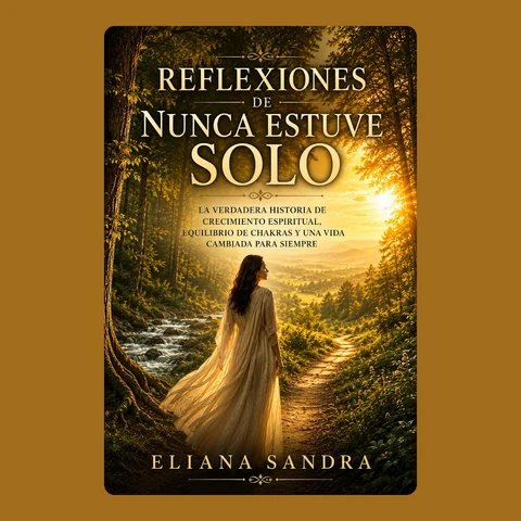 Portada de REFLEXIONES DE NUNCA ESTUVE SOLO: LA VERDADERA HISTORIA DE CRECIMIENTO ESPIRITUAL, EQUILIBRIO DE CHAKRAS Y UNA VIDA CAMBIADA PARA SIEMPRE