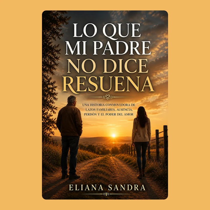Portada de LO QUE MI PADRE NO DICE RESUENA: UNA HISTORIA CONMOVEDORA DE LAZOS FAMILIARES, AUSENCIA, PERDÓN Y EL PODER DEL AMOR, de ELIANA SANDRA