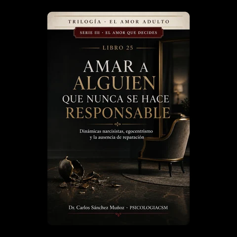 Portada de AMAR A ALGUIEN QUE NUNCA SE HACE RESPONSABLE: Dinámicas narcisistas, egocentrismo y la ausencia de reparación