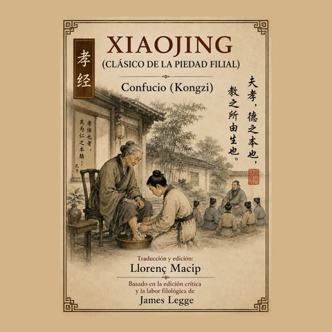 Portada de Xiaojing (Clásico de la Piedad Filial) - Confucio (Kongzi): La Virtud Fundamental como Raíz del Orden y la Armonía Social