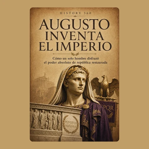 Portada de Augusto inventa el Imperio — Cómo un solo hombre disfrazó el poder absoluto de república restaurada