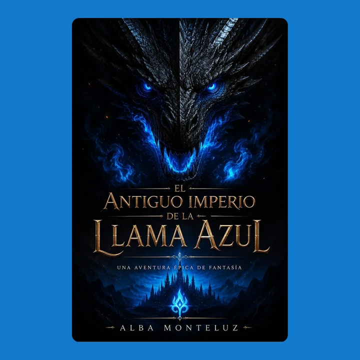 Portada de El Antiguo Imperio de la Llama Azul: Una Aventura Épica de Fantasía, de Alba Monteluz