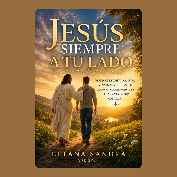 Portada de JESÚS SIEMPRE A TU LADO: REFLEXIONES CRISTIANAS PARA LA ESPERANZA, EL CONSUELO, LA CONFIANZA RENOVADA Y LA FORTALEZA EN LA VIDA COTIDIANA, de ELIANA SANDRA