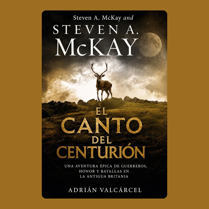 Portada de Steven A. McKay and El canto del centurión: Una aventura épica de guerreros, honor y batallas en la antigua Britania, de Adrián Valcárcel